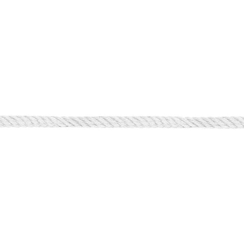 Cordón redondo retorcido, algodón ø 4 mm, blanco (009)