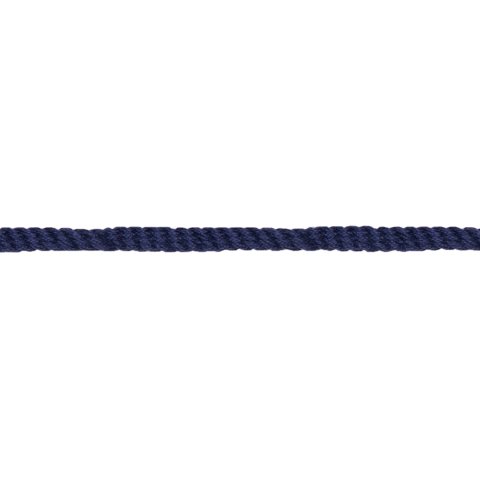 Cordón redondo retorcido, algodón ø 4 mm, azul oscuro (223)