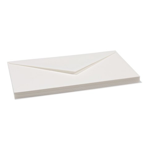 Rivoli buste di carta da lettera DIN lungo 110 x 220 mm, 10 pezzi, 120 g/m², bianco
