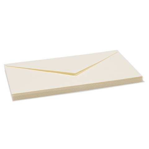 Rivoli buste di carta da lettera DIN lungo 110 x 220 mm, 10 pezzi, 120 g/m², bianco giallastro