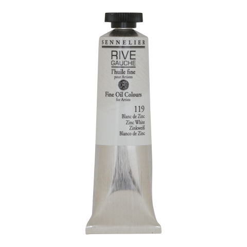 Sennelier feine Ölfarbe Rive Gauche Metalltube 40 ml, Zinkweiss (119)