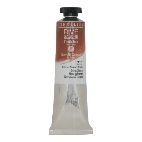 Sennelier fine oil paint Rive Gauche Metal tube 40 ml, Siena Burnt (211)