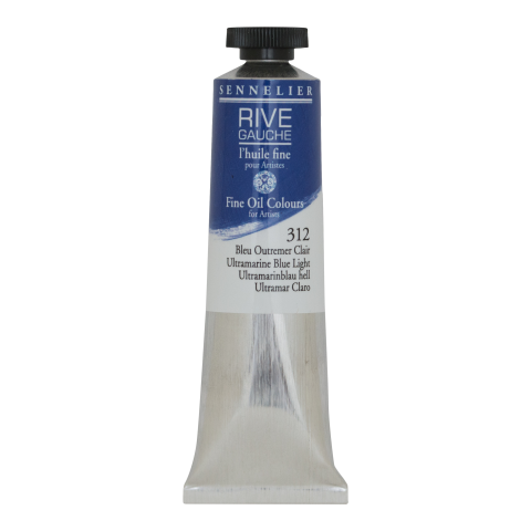 Óleo fino Sennelier Rive Gauche Tubo metálico 40 ml, azul ultramar claro (312)