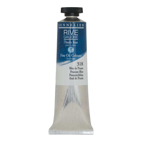 Sennelier Fine Oil Paint Rive Gauche Tubo di metallo da 40 ml, blu di Prussia (318)