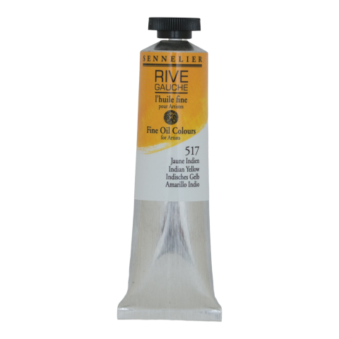 Sennelier Fine Oil Paint Rive Gauche Tubo metallico 40 ml, giallo indiano (517)