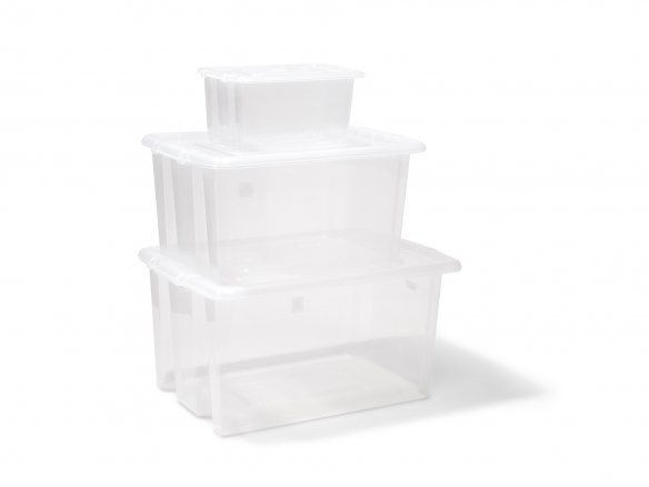 Apilador y caja de almacenamiento Apilador rotativo incoloro