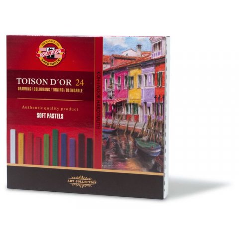 Pastellkreide Toison d´Or Soft Pastels cardboard box with 24 chalks