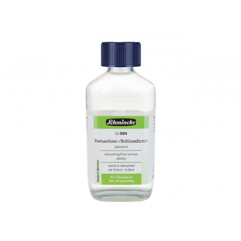 Schmincke Retuschier-/ Schlussfirnis Basis Testbenzin, Glasflasche 200 ml