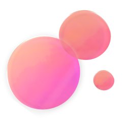 Vidrio acrílico GS transparente círculo iridiscente