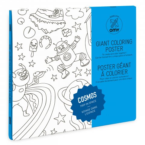 OMY Giant Coloring Roll colouring poster 100 x 70 cm, folded, Cosmos
