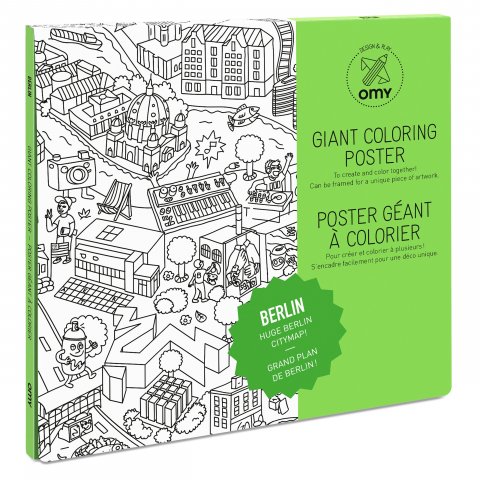 OMY Giant Coloring Roll colouring poster 100 x 70 cm, folded, Berlin