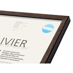 Olivier, cornice per foto in legno 10 x 15 cm, marrone scuro / nero