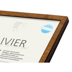 Olivier, cornice per foto in legno 10 x 15 cm, marrone chiaro / nero