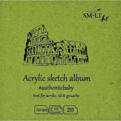 Authentic cuaderno de dibujo acrílico blanco, 290 g/m².