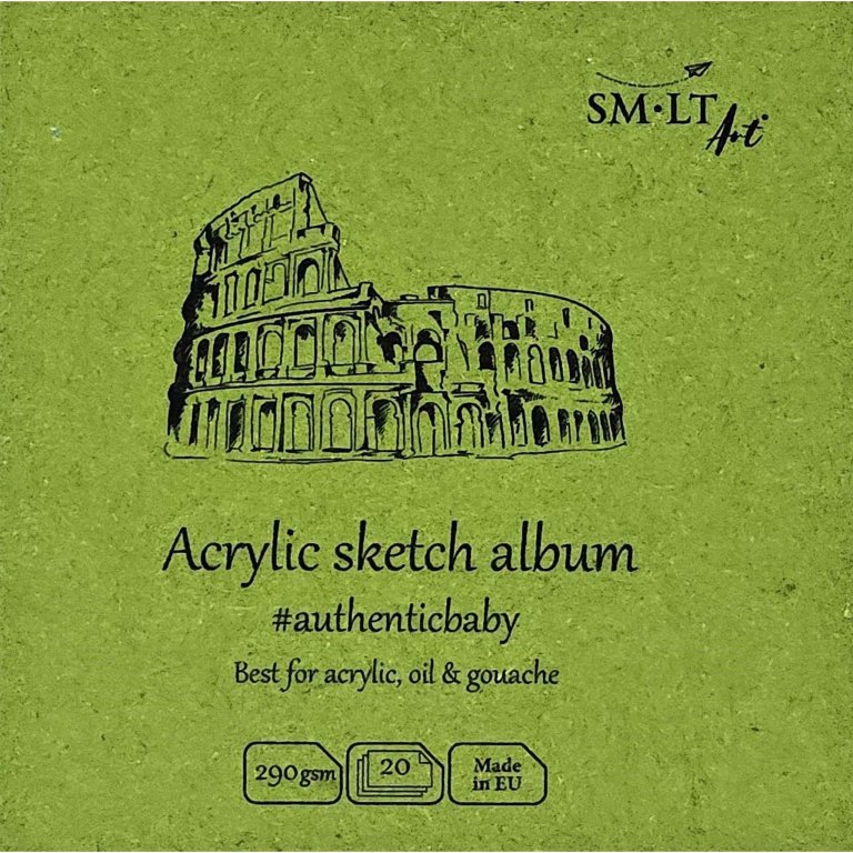 Authentic cuaderno de dibujo acrílico blanco, 290 g/m².