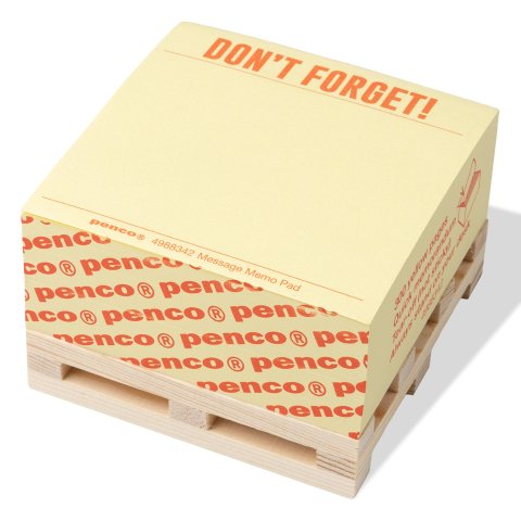 Penco Memo Block on Pallet 74 x 74 x 48 mm, 300 Blatt, nicht klebend, gelb, A