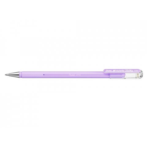 Pentel Gel Rollerball Híbrido Lácteo 0,8 mm (ancho de línea 0,4 mm), violeta pastel
