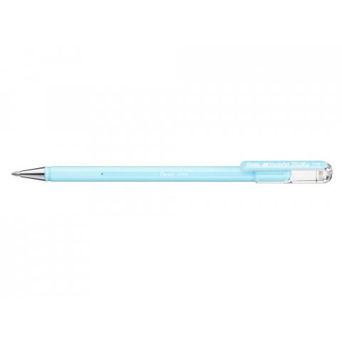 Pentel Gel-Tintenroller Hybrid Milky 0,8 mm (Strichbreite 0,4 mm), pastellblau