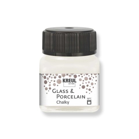 Kreul Glass & Porcelain, Chalky matt Glass 20 ml, white cotton