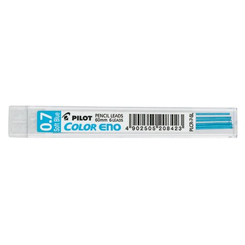 Pilot PLCR-7-L mechanical pencil lead, set set of 6, ø 0,7 mm, light blue