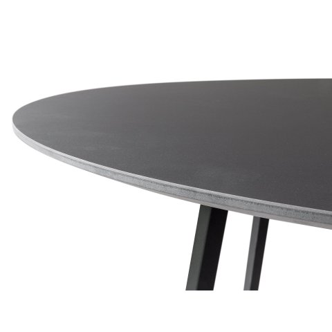 Modulor linoleum tabletop, bevelled edge, round MDF 4166, anthracite, 25°, 21 x ø 1200mm