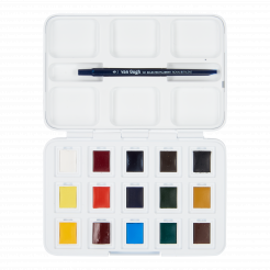 Set tascabile Royal Talens Watercolour Van Gogh Set Tascabile, 12 + 3 x 1/2 tazza + 1 pennello, Colori di base