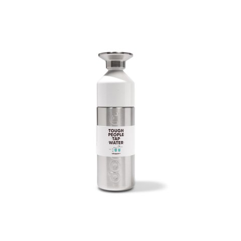 Dopper water bottle Steel 800 ml, BPA free, white/stainless steel
