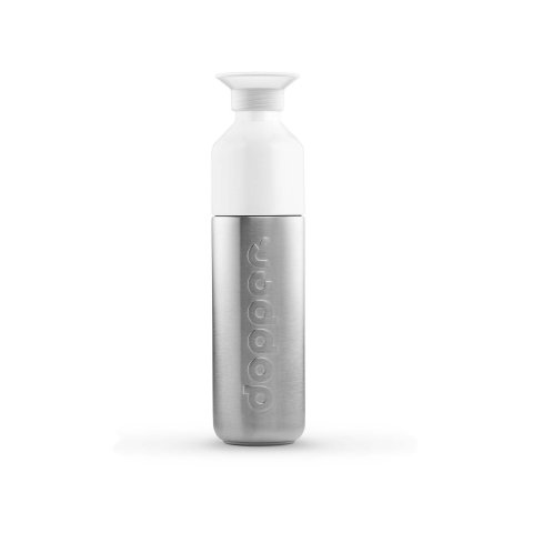 Dopper bottiglia per bevande in acciaio 490 ml, senza BPA, bianco/acciaio inossidabile