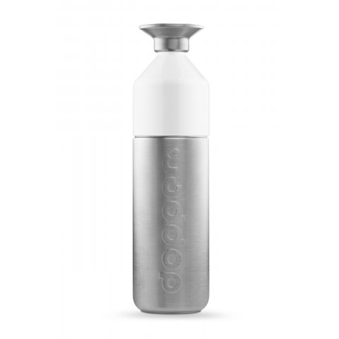 Dopper Trinkflasche Steel 1,1 l, BPA-frei, weiß/Edelstahl