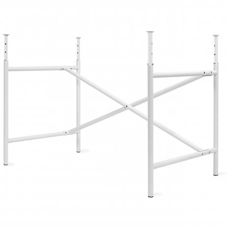 Juego de patas rectangulares Square para mesa, ancho 600mm, Acero, Pintado  blanco