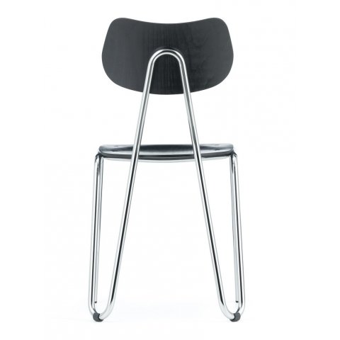 Steel-tube chair Arno 417, stackable 790/435 x 370 x 370, stained black