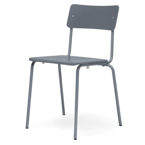 Steel-tube chair Comeback 041, stackable 780/450 x 400 x 400, grey stained, lacquered