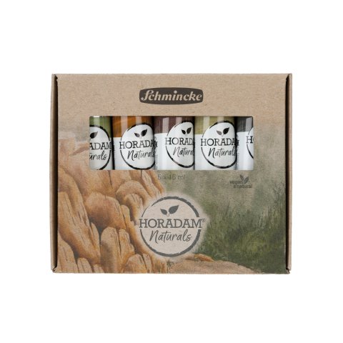 Schmincke Wasserfarbe Horadam Naturals, Set 5 x 15 ml, mineralische Pigmente