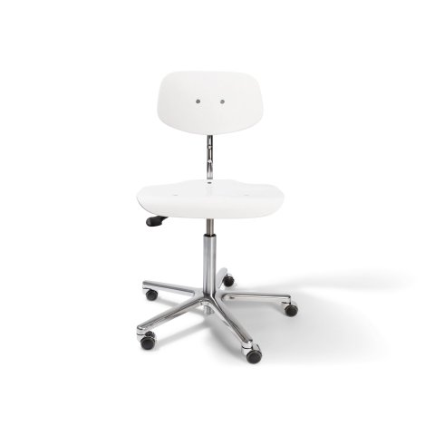 Modulor office swivel chair 470-660 x 480 x 415, beech, white