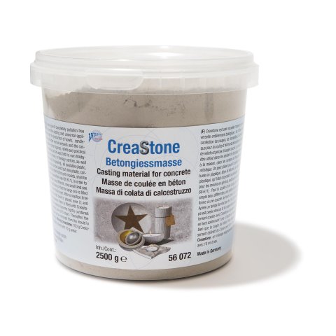 Creastone Betongießmasse 2,5 kg im Kunststoff-Eimer, grau
