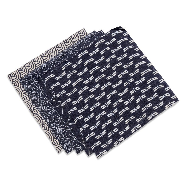 Japanischer Kimono-Blaustoff