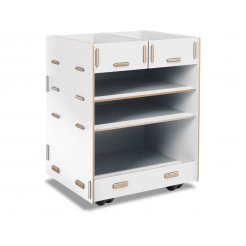 Modulor children´s roll-around cabinet 45 L 380 x 490 x 340 mm, white