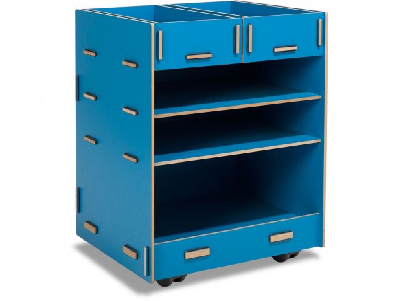 Buy Modulor Children S Roll Around Cabinet 45 L 380 X 490 X 340 Mm Blue Similar Ral 5024 Online At Modulor