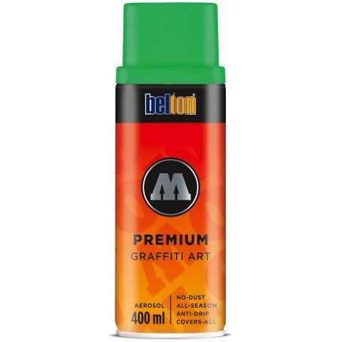 Vernice spray Molotow Belton Premium, neon Lattina 400 ml, verde neon (236)