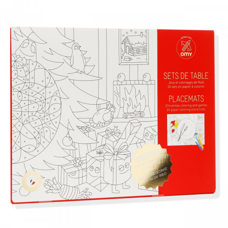 OMY placemats for colouring, Christmas