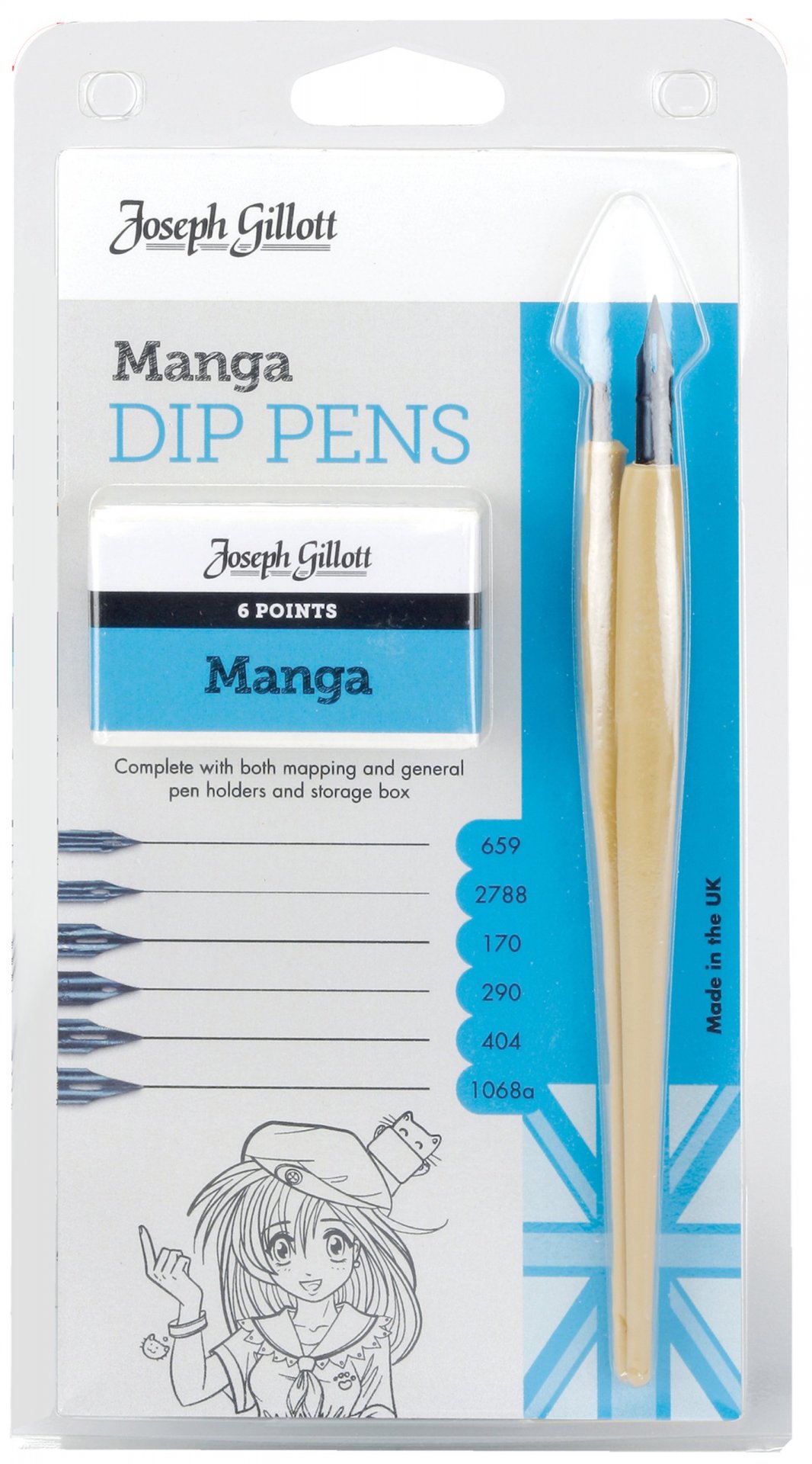 Manga Cartoon Drawing Kit with Pen Holders & Nibs UK