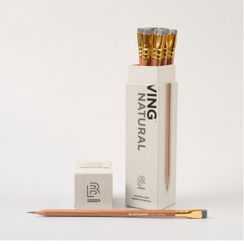 Blackwing pencil Natural, with eraser, HB, cedar wood