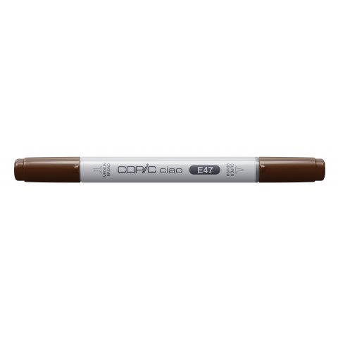 Copic Ciao markers pen, Dark Brown, E-47