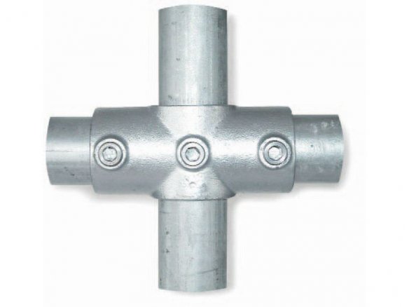 Empalme Interclamp de acero p. tubos ø 26,9 mm