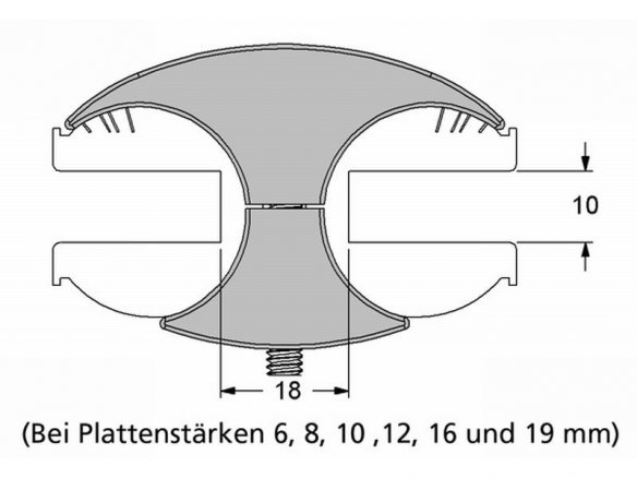 Buy Klemetric Universal Connector For 6 19 Mm Panels Online At Modulor