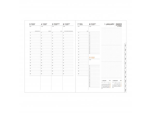 Storage.It Taschenkalender 2019 Weiß A6 Mark/'s