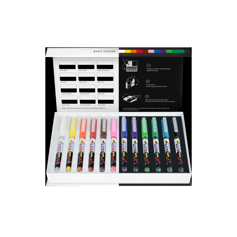 Karin Marker Pigment Decobrush, 12er-Set