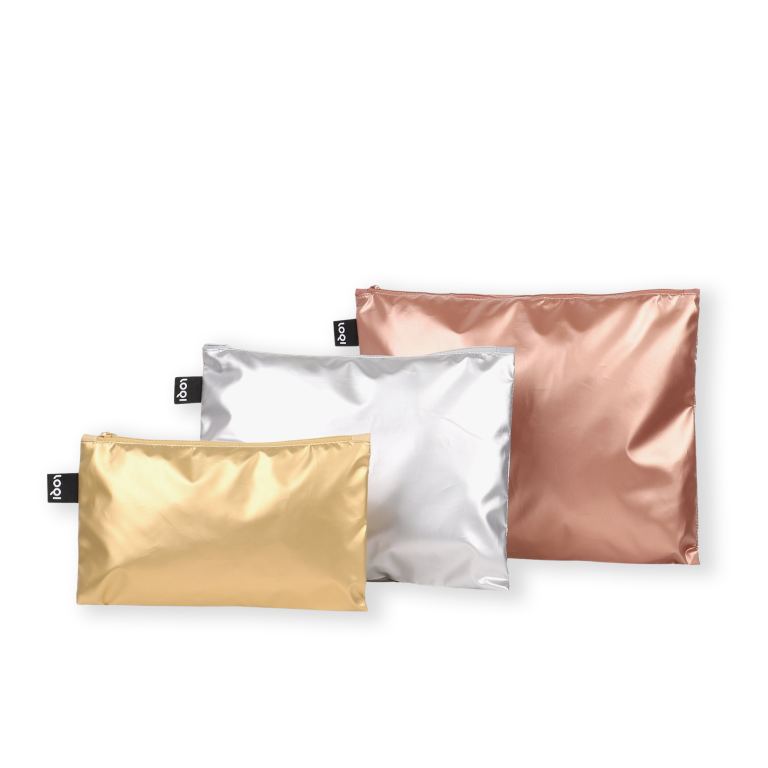 Loqi Bolsa con cremallera Bolsillos metálicos