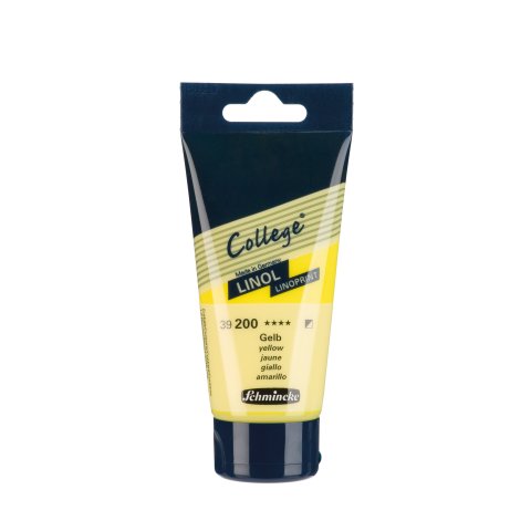 Schmincke Linoldruckfarbe College Linol Kunststofftube 75 ml, gelb (200)