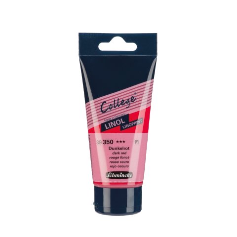 Schmincke Linoldruckfarbe College Linol Kunststofftube 75 ml, dunkelrot (350)